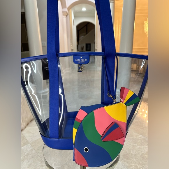 NWT Kate Spade What A Catch Top Handle Clear Fish Tote - Picture 4 of 10